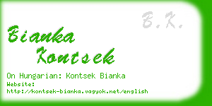 bianka kontsek business card